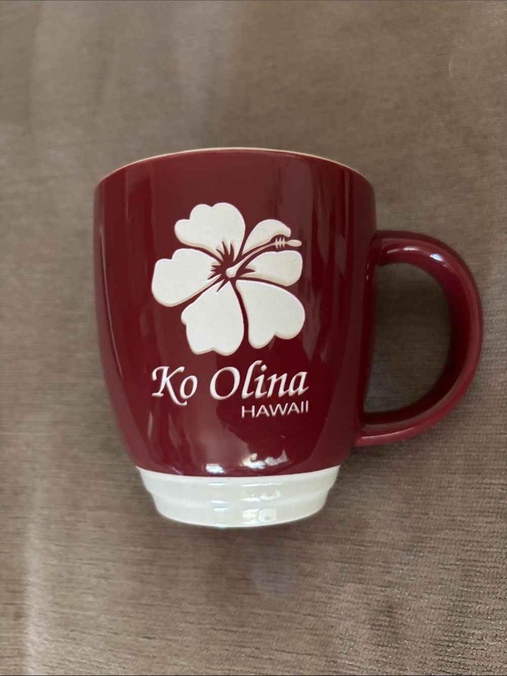 Ko Olina Hawaii Burgundy Coffee Mug New